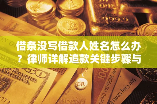 北京借条没写借款人姓名怎么办？律师详解追款关键步骤与证据链构建